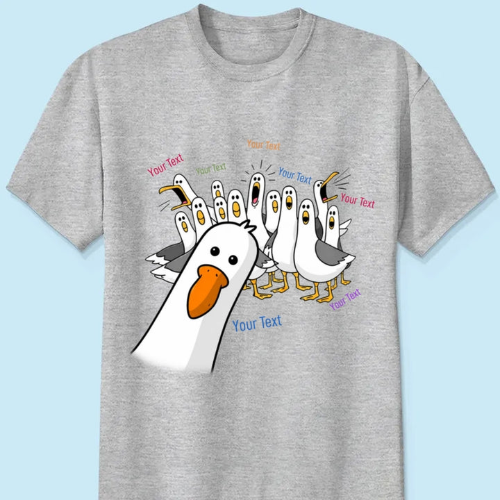 Funny Seagulls Teacher Name - Personalized Shirt - Back To School Gift For Teacher