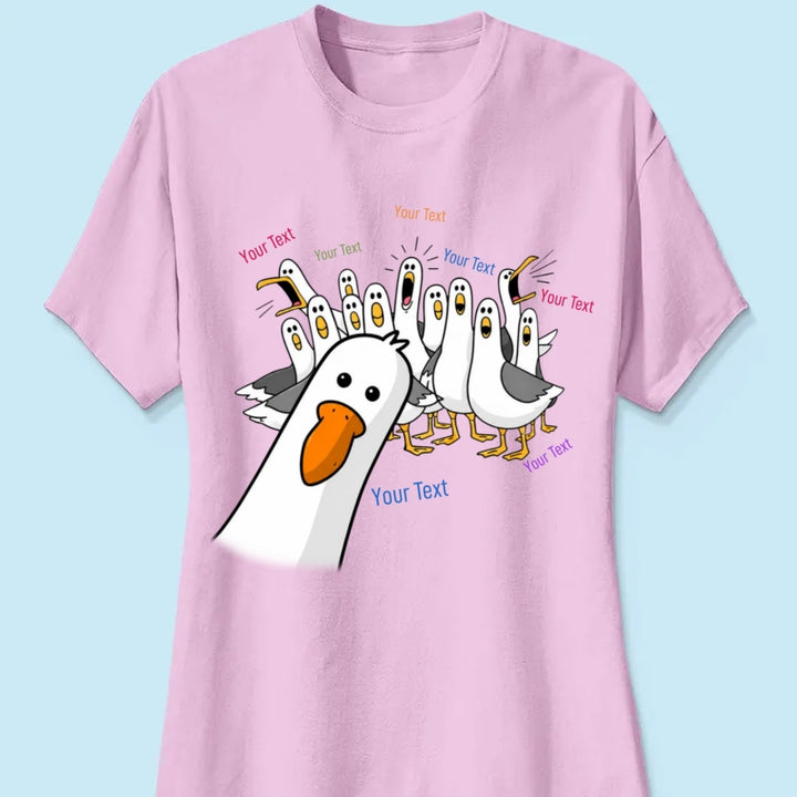 Funny Seagulls Teacher Name - Personalized Shirt - Back To School Gift For Teacher