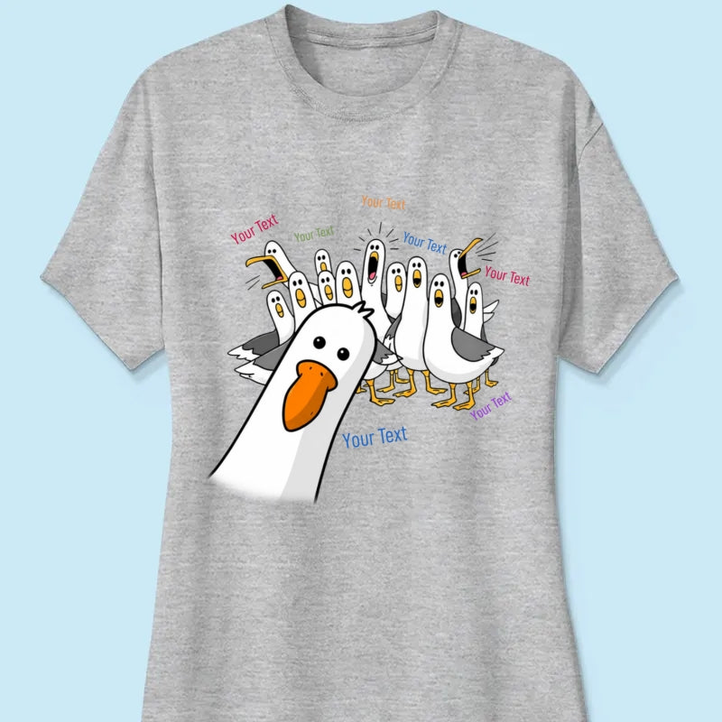 Funny Seagulls Teacher Name - Personalized Shirt - Back To School Gift For Teacher