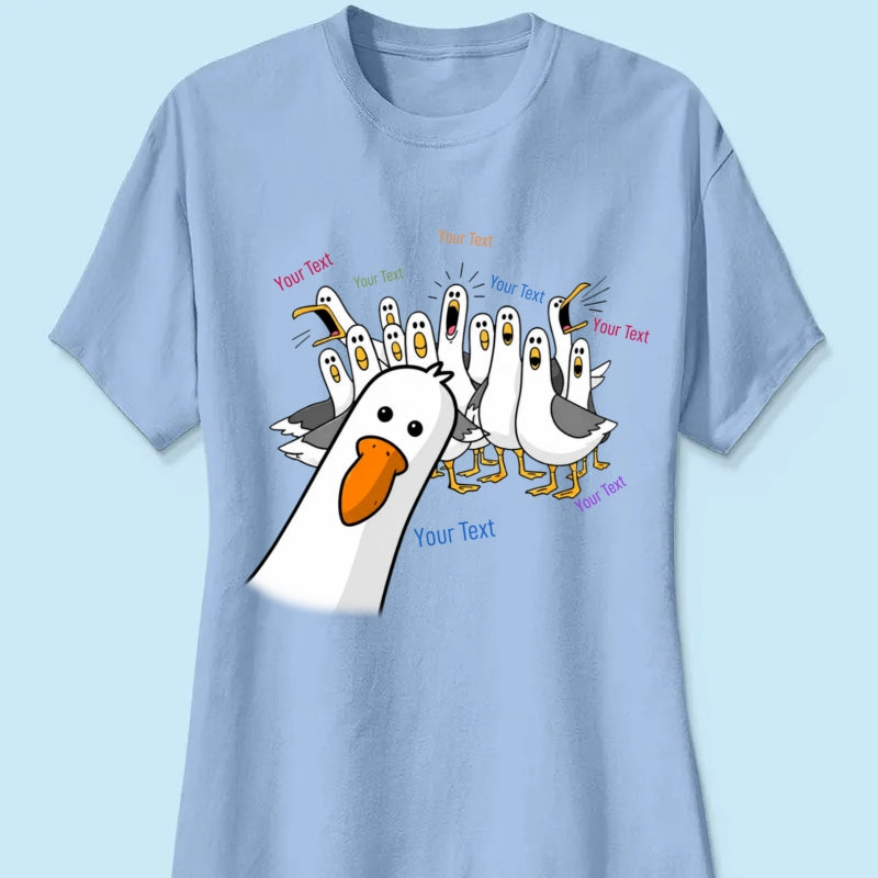 Funny Seagulls Teacher Name - Personalized Shirt - Back To School Gift For Teacher