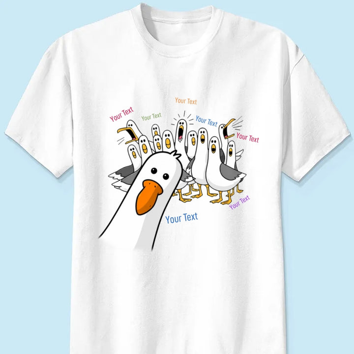 Funny Seagulls Teacher Name - Personalized Shirt - Back To School Gift For Teacher