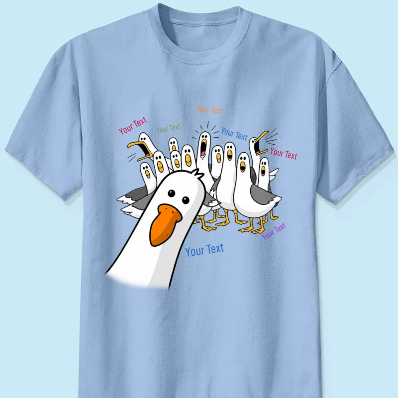 Funny Seagulls Teacher Name - Personalized Shirt - Back To School Gift For Teacher