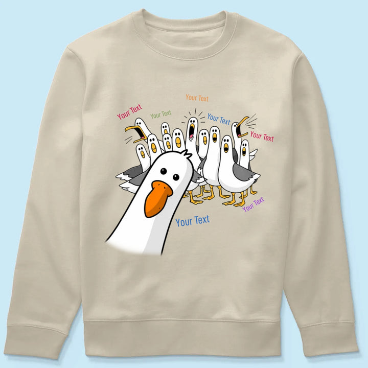 Funny Seagulls Teacher Name - Personalized Shirt - Back To School Gift For Teacher