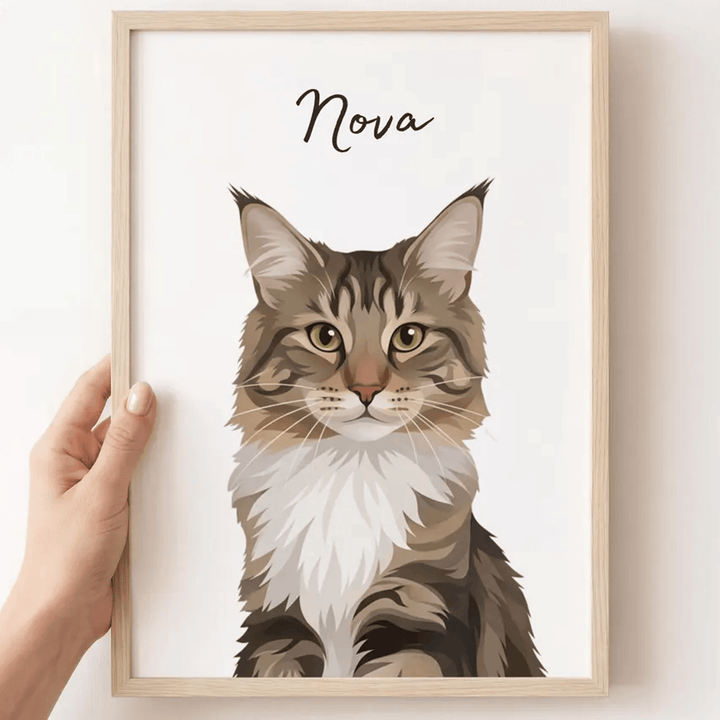 Custom Pet Portrait Print from your Photo, Gift for Pet Lovers, Custom Dog Painting Custom Cat Artwork