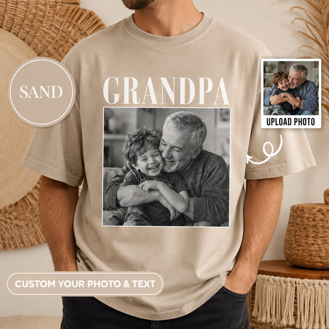 Custom Grandpa Comfort Colors Shirt with Grandkids Names, Custom Grandparent Shirt from Grandkids, Grandpa Shirt , Grandpa Gift, Dad Shirt