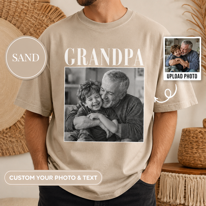 Custom Grandpa Comfort Colors Shirt with Grandkids Names, Custom Grandparent Shirt from Grandkids, Grandpa Shirt , Grandpa Gift, Dad Shirt