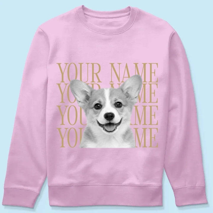 Personalized Vintage Pet Portrait Shirt, Custom Dog & Cat Photo T-Shirt, Personalized Pet Name Tee, Custom Photo Pet Lover Gift, Retro Graphic Shirt