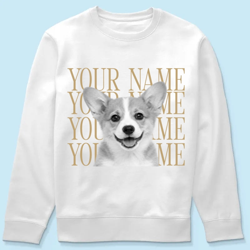 Personalized Vintage Pet Portrait Shirt, Custom Dog & Cat Photo T-Shirt, Personalized Pet Name Tee, Custom Photo Pet Lover Gift, Retro Graphic Shirt