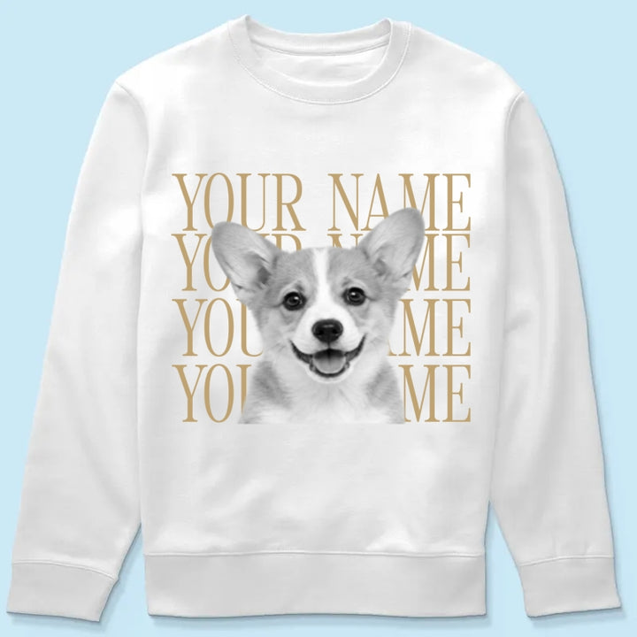 Personalized Vintage Pet Portrait Shirt, Custom Dog & Cat Photo T-Shirt, Personalized Pet Name Tee, Custom Photo Pet Lover Gift, Retro Graphic Shirt