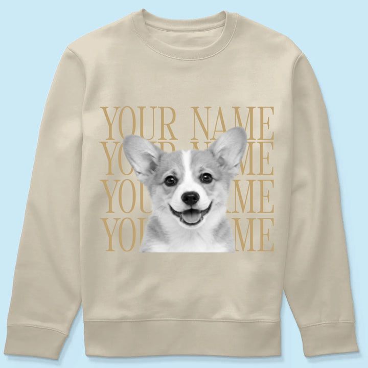Personalized Vintage Pet Portrait Shirt, Custom Dog & Cat Photo T-Shirt, Personalized Pet Name Tee, Custom Photo Pet Lover Gift, Retro Graphic Shirt