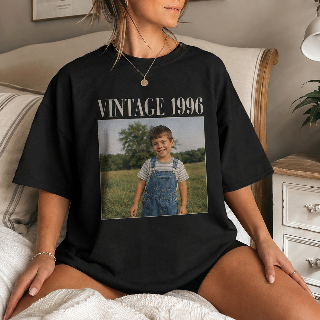 Personalized 30th Birthday Shirt, Custom Photo Unisex Birthday Shirt, 30th Birthday Gift, 40th Birthday Gift, Vintage 1996 Shirt, 1986 Shirt