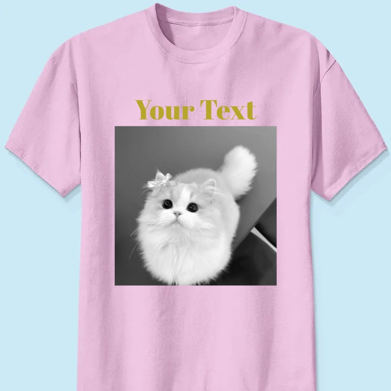 Personalized Pet Photo Shirt, Custom Dog & Owner Photo T-Shirt, Personalized Cat Photo Tee, Best Friend Ever Shirt, Custom Pet Lover Gift