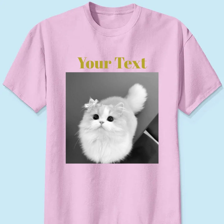 Personalized Pet Photo Shirt, Custom Dog & Owner Photo T-Shirt, Personalized Cat Photo Tee, Best Friend Ever Shirt, Custom Pet Lover Gift