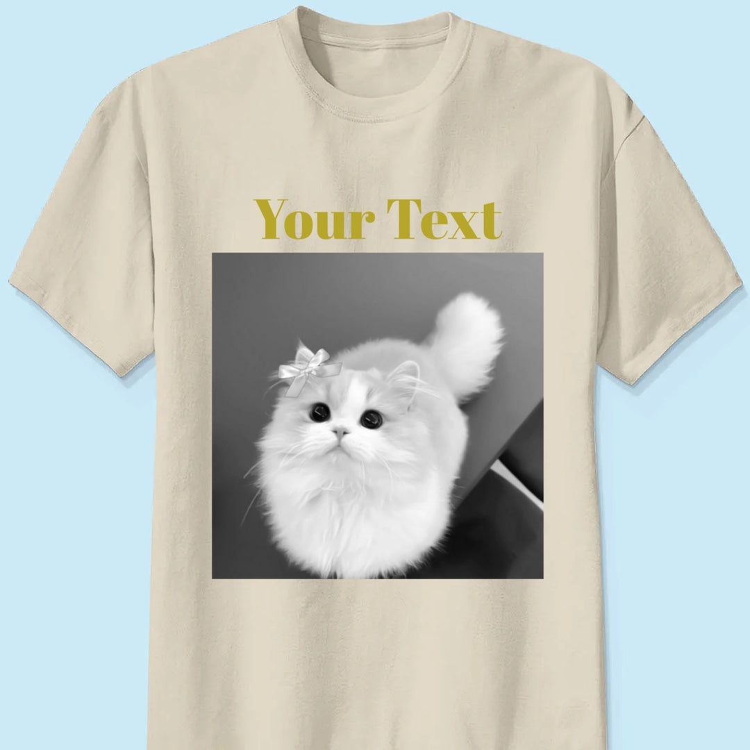 Personalized Pet Photo Shirt, Custom Dog & Owner Photo T-Shirt, Personalized Cat Photo Tee, Best Friend Ever Shirt, Custom Pet Lover Gift