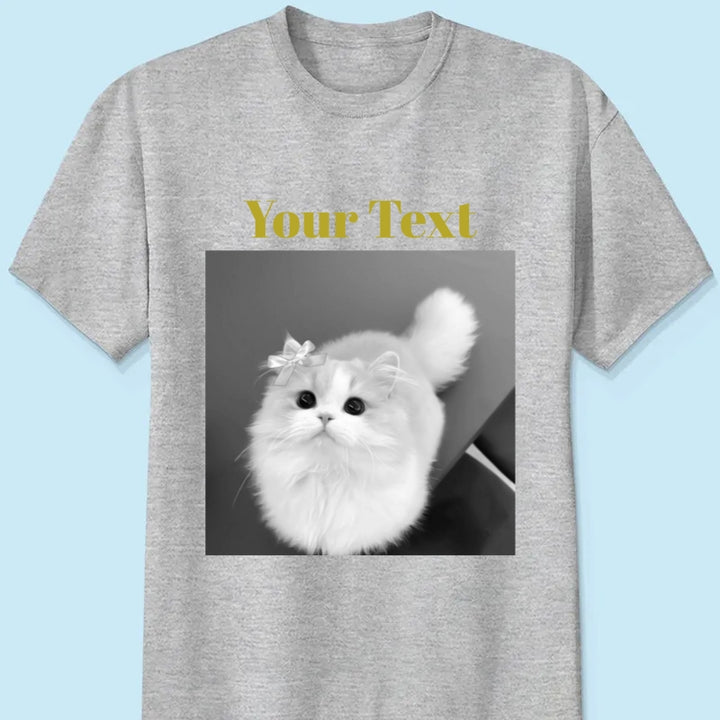 Personalized Pet Photo Shirt, Custom Dog & Owner Photo T-Shirt, Personalized Cat Photo Tee, Best Friend Ever Shirt, Custom Pet Lover Gift
