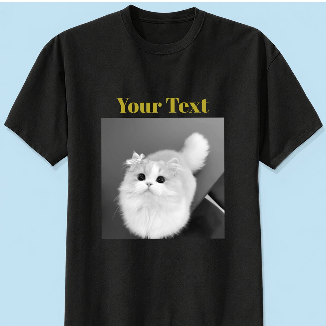Personalized Pet Photo Shirt, Custom Dog & Owner Photo T-Shirt, Personalized Cat Photo Tee, Best Friend Ever Shirt, Custom Pet Lover Gift