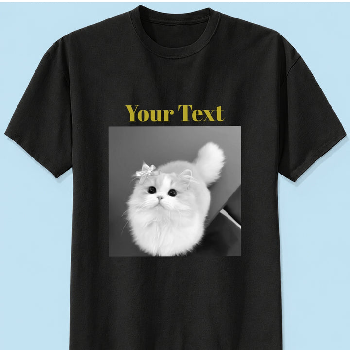 Personalized Pet Photo Shirt, Custom Dog & Owner Photo T-Shirt, Personalized Cat Photo Tee, Best Friend Ever Shirt, Custom Pet Lover Gift
