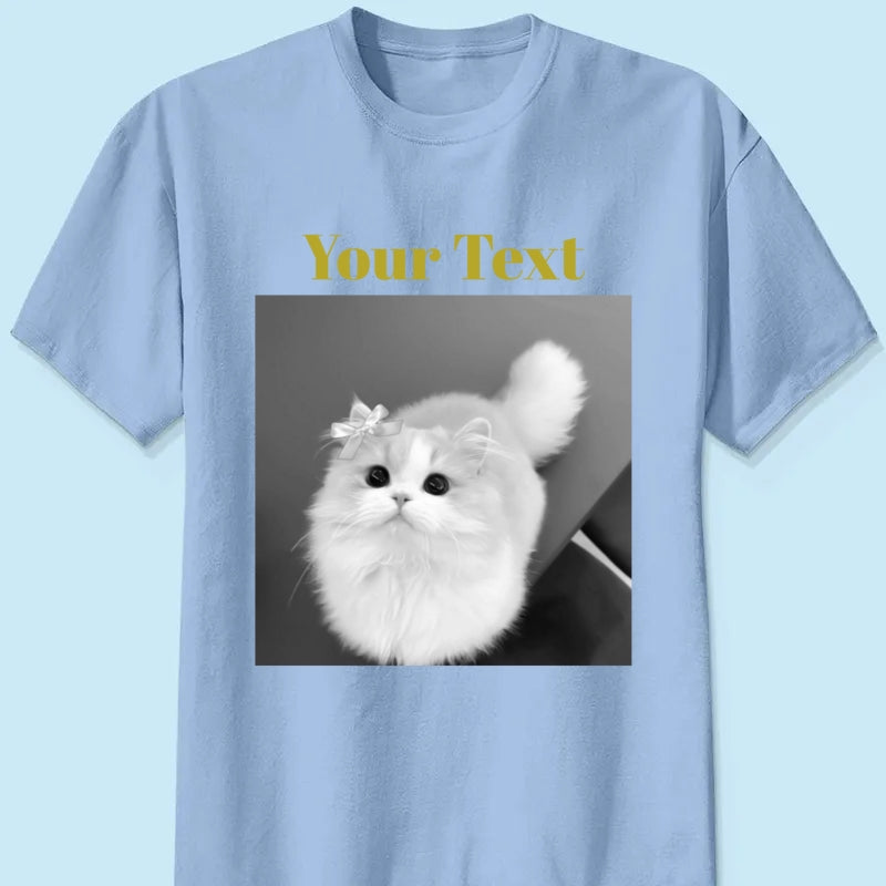 Personalized Pet Photo Shirt, Custom Dog & Owner Photo T-Shirt, Personalized Cat Photo Tee, Best Friend Ever Shirt, Custom Pet Lover Gift